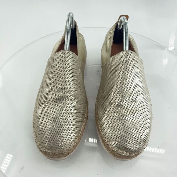 Gentle Souls Women's 10 Lara A-Line Sporty 2 Espadrilles Gold Leather Flats - Picture 5 of 15